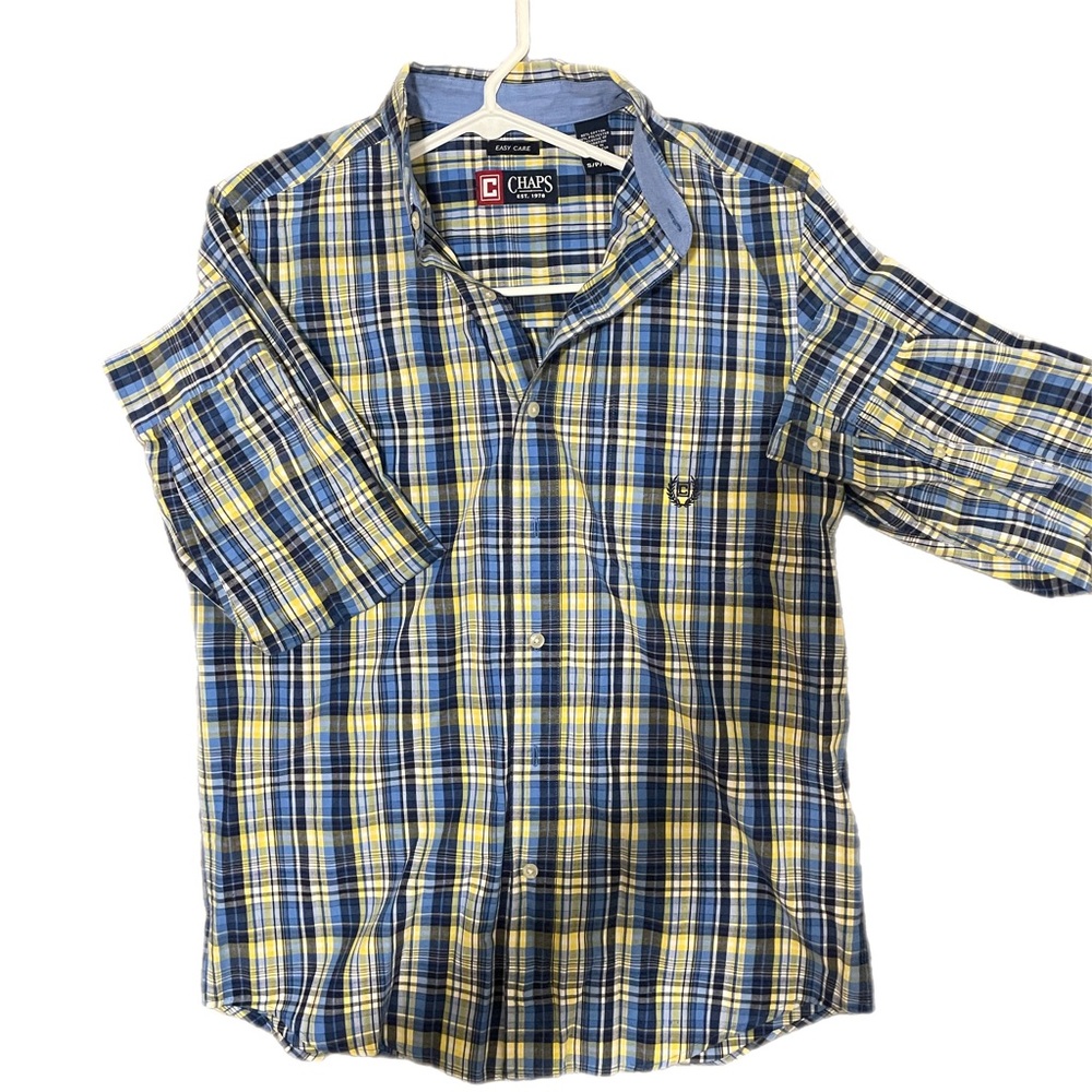 Men’s Chaps Easy Care Button Down Long Sleeve Dress Shirt (S)